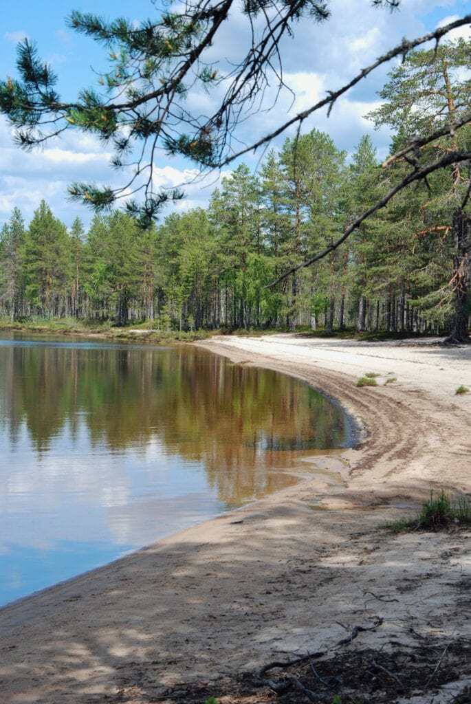 Hiekkaranta Suomujärvellä