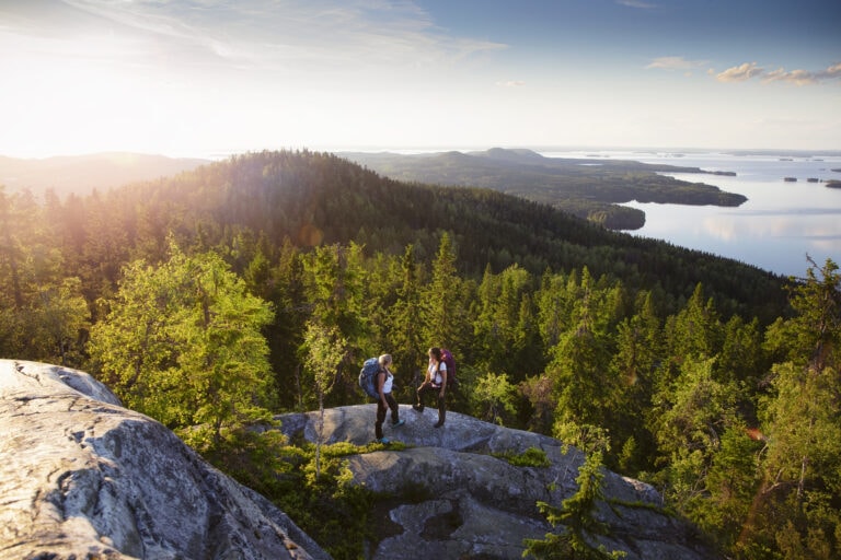 Hiking on mount Koli by Harri Tarvainen